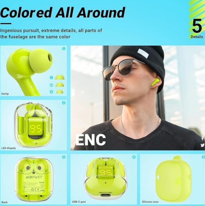 EXCLUSIVE 60% EAD OFFER β EARLY ACCESS DISCOUNT!
Brand: Generic
S.I Enterprises Air31 Earbuds Wireless Crystal Transparent Bluetooth 5.3 Air 31 Ear Buds Wireless Headset Transparent Charging Case Heavy B